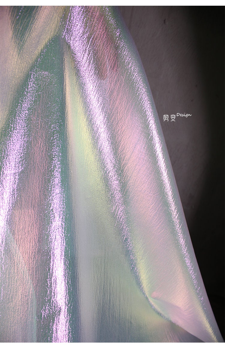 Pleated Pearl Illusion Mesh Fabric, Gradient Polyester, 57" Wide