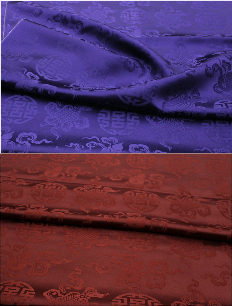 Brocade Fabric: Mongolian Style Jacquard Silk Rayon Blend