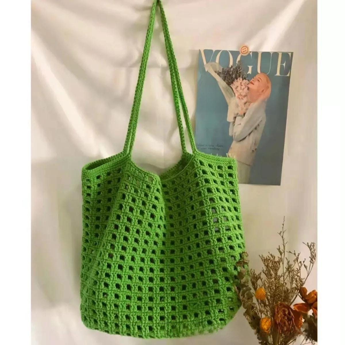 Sac au crochet gaufré tissé à la main : Kit de laine fait main à faire soi-même