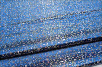 Floral Chinese Brocade Fabric: Silk Rayon Blend, 35" Wide