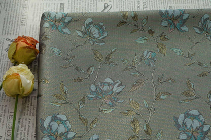Magnolia Jacquard Quilting Fabric with Gold Thread ��� Upholstery, Furniture, Bags, DIY Sewing, Craft, Luxury Fabr"Wide