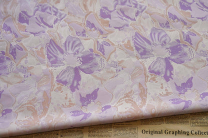 Tissu jacquard à motif floral : Damas rétro palais, 147 cm de large