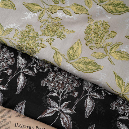 Retro Floral Jacquard Fabric: 49" Wide Polyester Upholstery & Costume DIY
