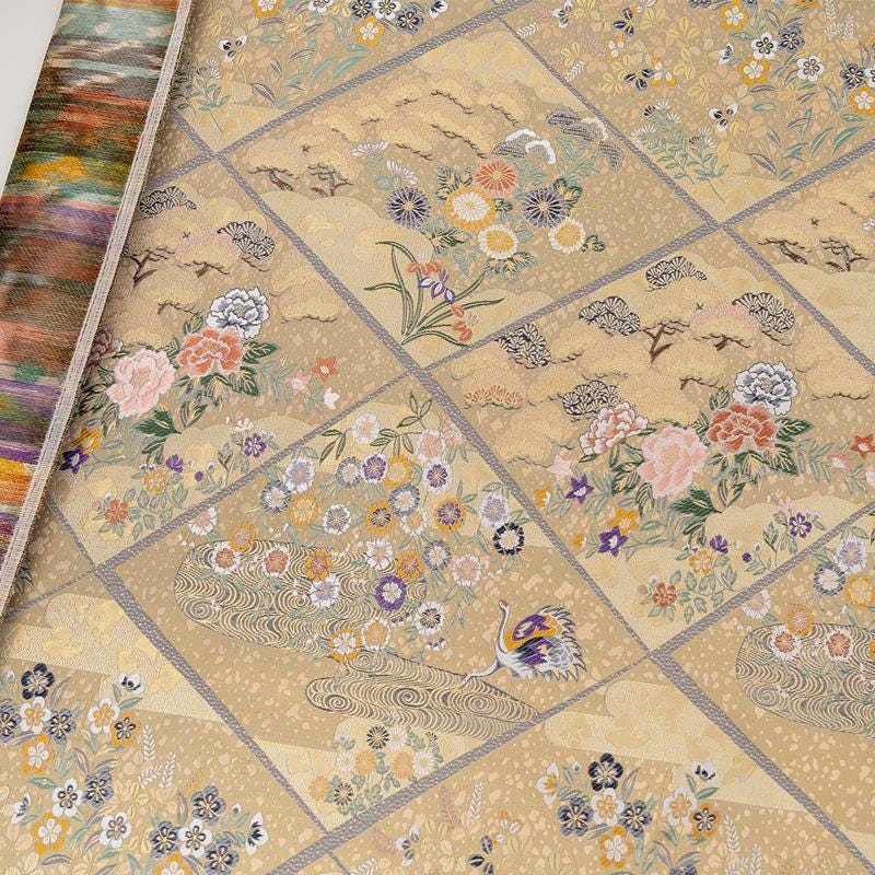 Nishijin Weaving Fabric: Japanese Style Silk Rayon Blend - 59"W - Poppylollipop