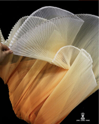 Pleated Organza Fabric: 59" Wide Stiff Texture Polyester