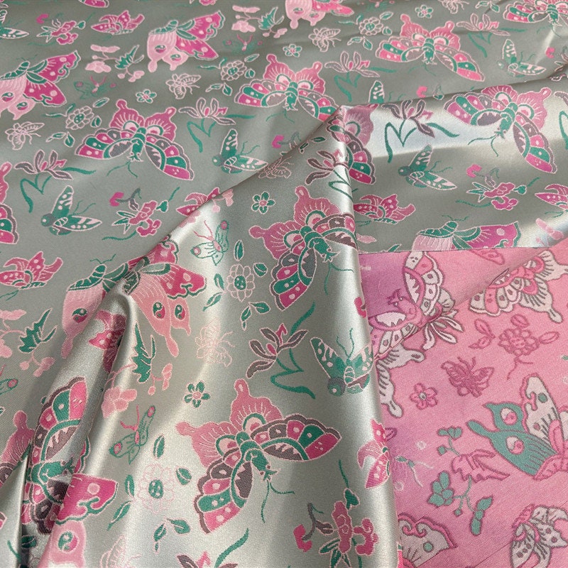 Butterfly Jacquard Brocade Fabric: 59"W Rayon Blend, Sewing & Upholstery