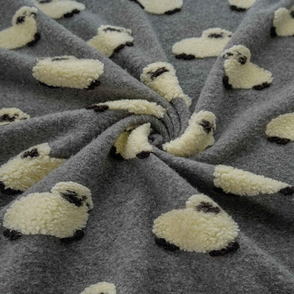 Grey Lamb Velvet Fabric: Plush Polyester Upholstery, 63" Wide - By The Yard
