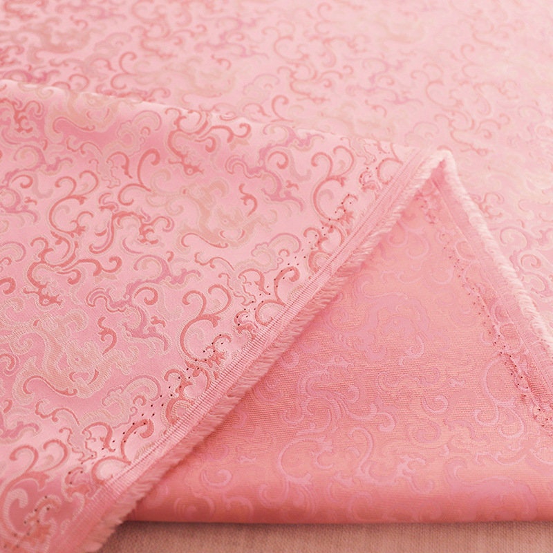 Tissu brocart Song : 150 cm, motif herbe bouclée, pour ameublement et costumes