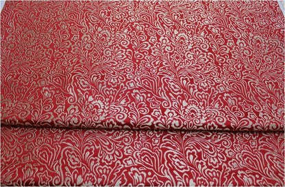 Phoenix Tail Brocade Fabric: Floral Chinese Silk (29.5 Inches Wide)