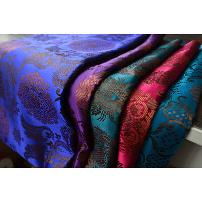 Floral Brocade Fabric: Chinese Rayon Damask, 35" Wide