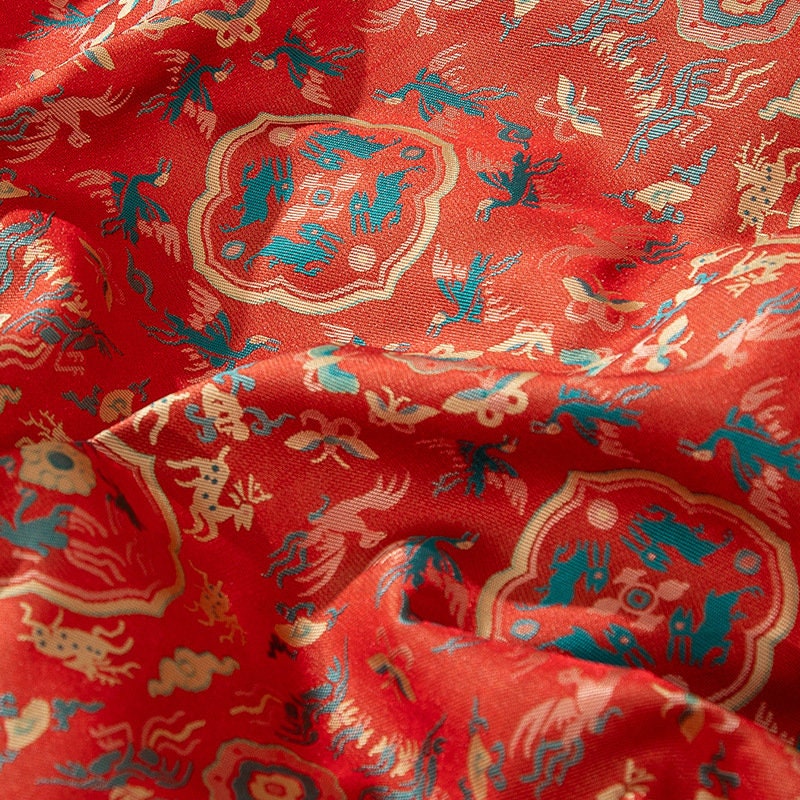 Forbidden City Brocade Fabric: 59" Wide Silk Rayon Blend