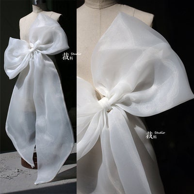 Organza Wedding Dress Sash: Big Bridal Bow