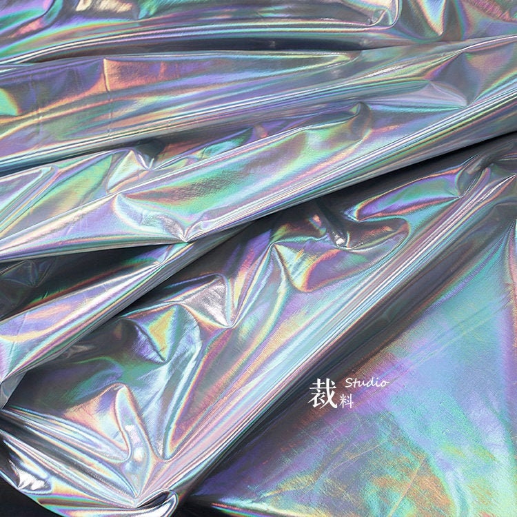 Metallic Iridescent Fabric: 55" Wide Stretch Knit, Sold by the Yard