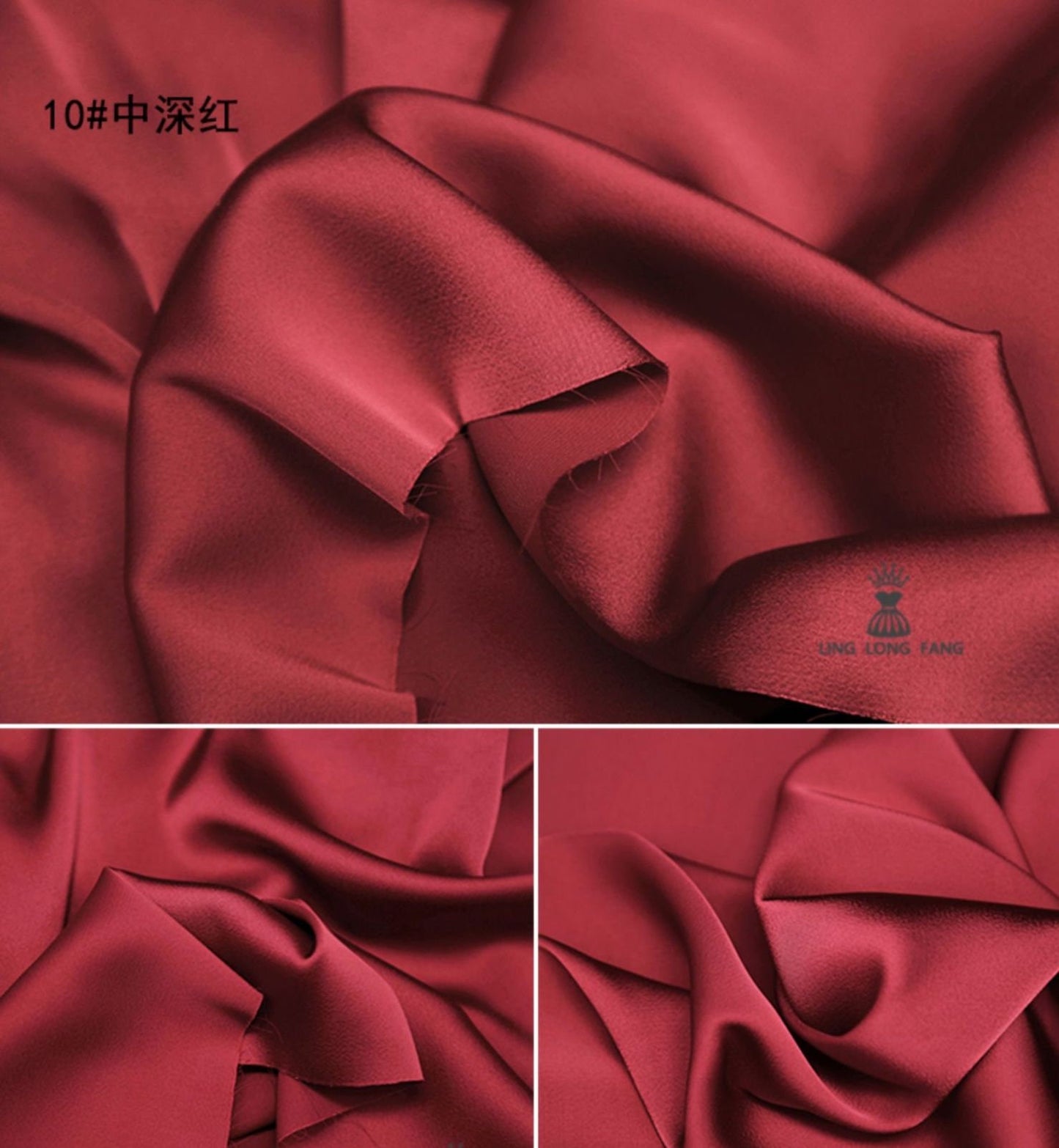 Tissu en satin de soie : couleurs unies, largeur 150 cm, tissu de luxe pour peignoir de mariage