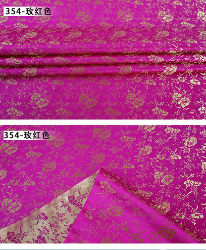 Green Jacquard Brocade Fabric: Chinese Style Rayon Sewing Drapery