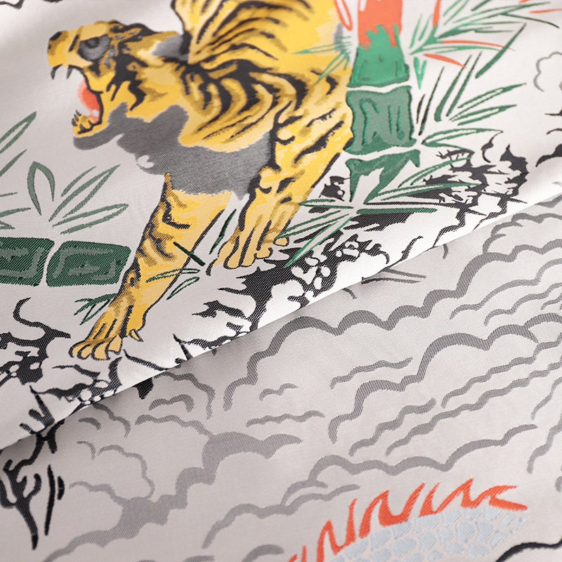 Jacquard Tiger Fabric: Soft Polyester Sewing Material (59" Wide)