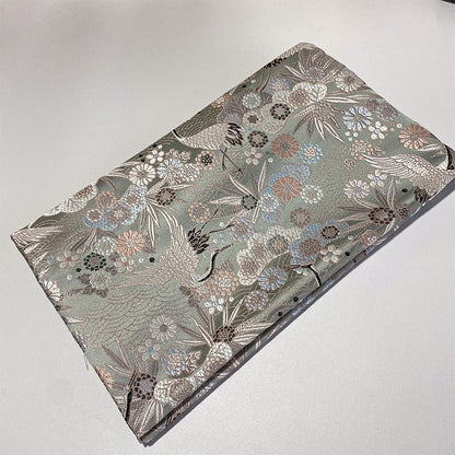 Crane Jacquard Satin Fabric: Retro Damask Brocade, 57"W