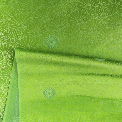 Tissu brocart floral bleu : robe mongole chinoise, matelassage, couture (largeur : 75 cm)