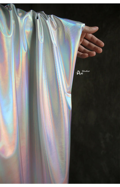 Metallic Iridescent Fabric: 55" Wide Stretch Knit, Sold by the Yard