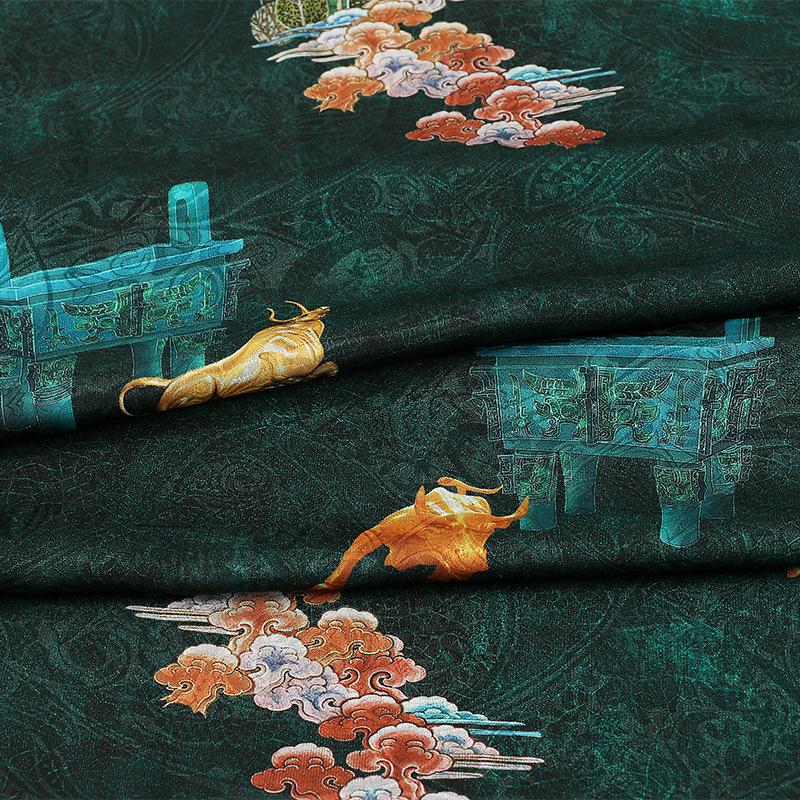 Tea Silk Satin Fabric: Antique Style Upholstery, Costume, & Drapery (59"W)