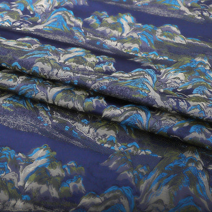 Tissu tissé Nishijin : Motif Montagne d'Or, tissu d'ameublement japonais, 114 cm de large