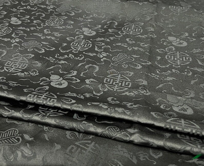 Jacquard Fabric: Eight Immortals Antique Design, 50"W Cotton Rayon Blend