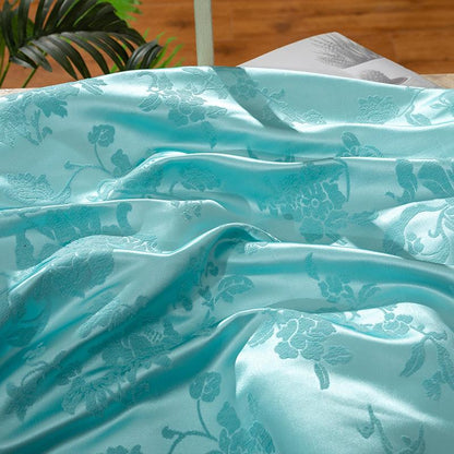 Brocart de soie brillant : motif de cuscute, largeur 147 cm (58 po) - Vendu au mètre