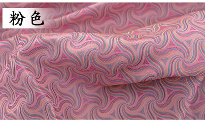 Tissu brocart jacquard arc-en-ciel : mélange soie-rayonne de 114 cm de large