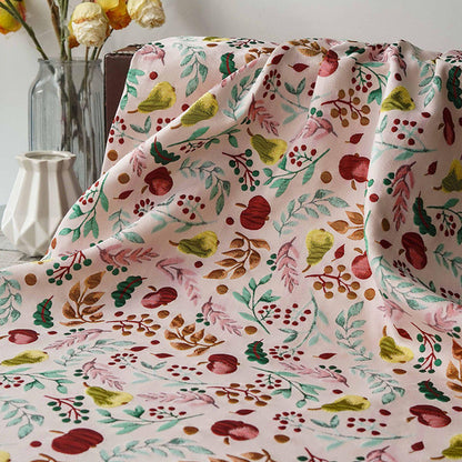 Nature-Inspired Embossed Leaf Jacquard Fabric ��� Refreshing Fruit Leaf Design for Handbags & Accessori"Wide