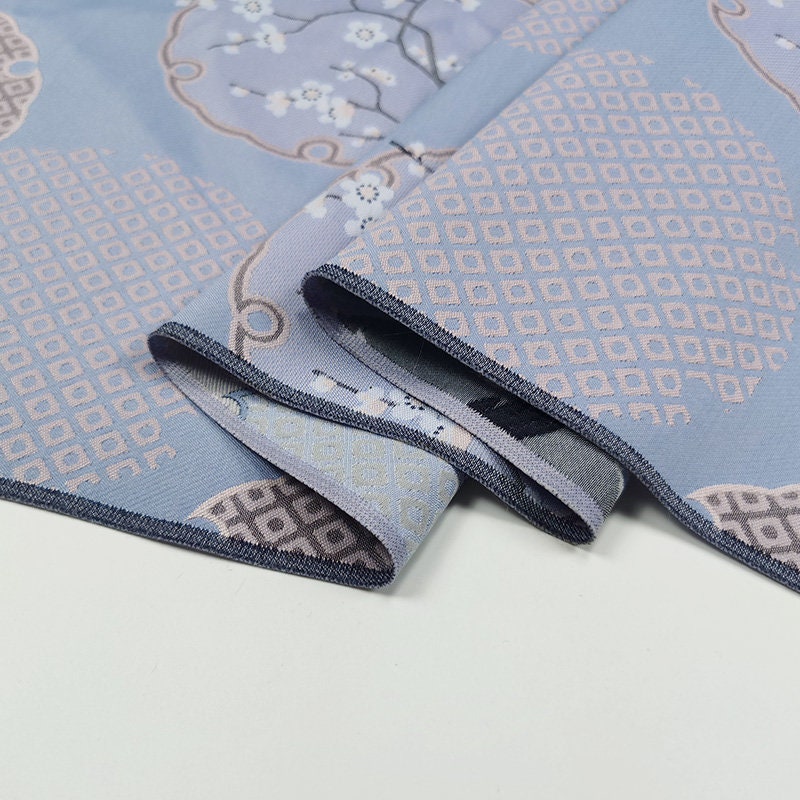 Crane & Plum Blossom Jacquard Fabric: Cheongsam Qipao Sewing Material