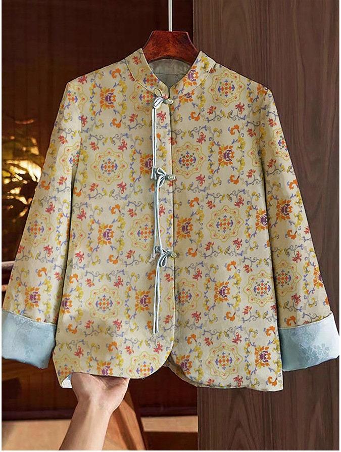Floral Brocade Fabric: 59"W Chinese Silk Rayon Damask