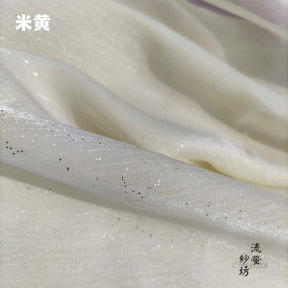 Glittering Space Galaxy Organza Fabric: Sheer Wedding Sewing Material