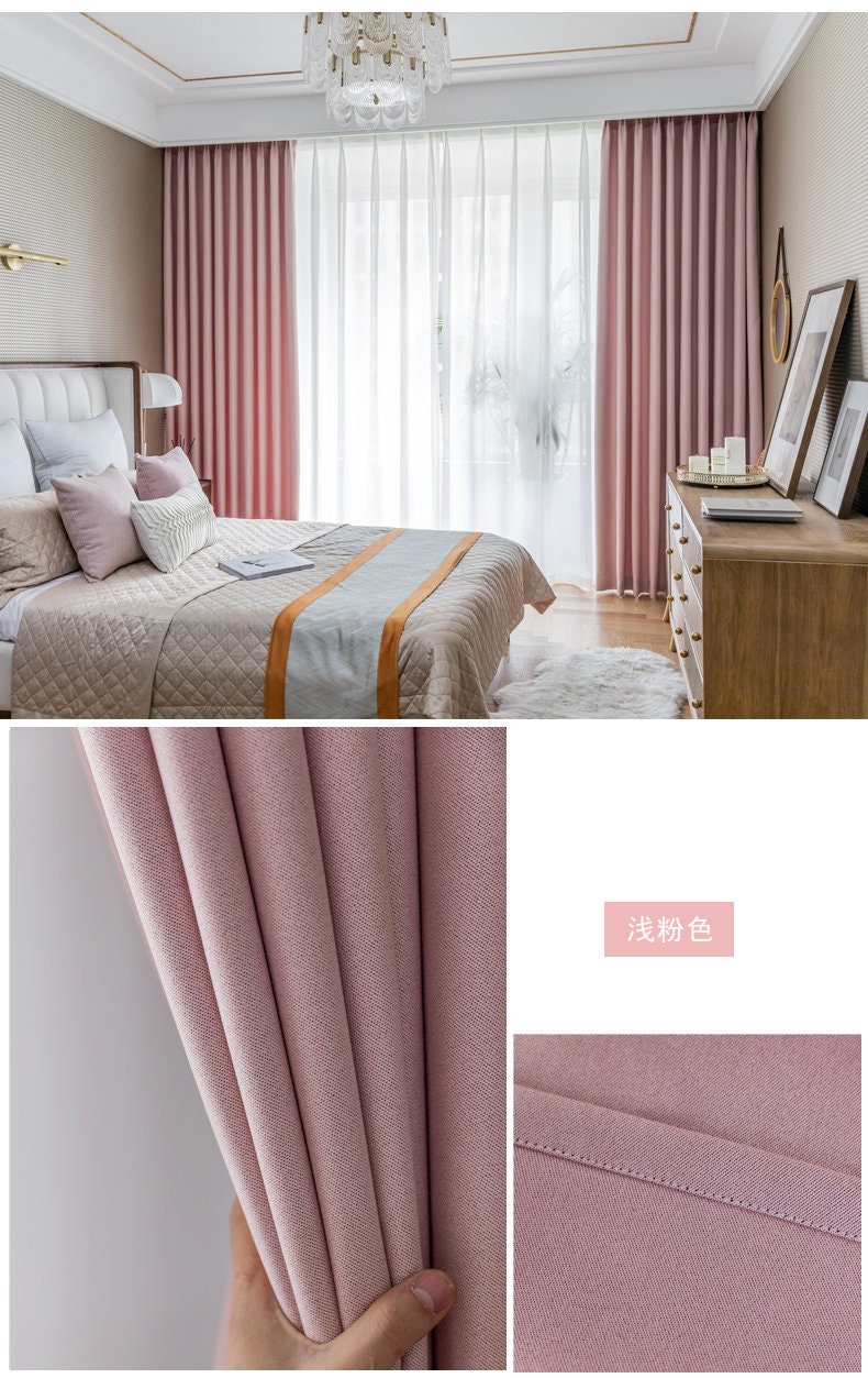 Blackout Curtain Fabric: Double-Sided Cotton Linen, Sunshade Insulation