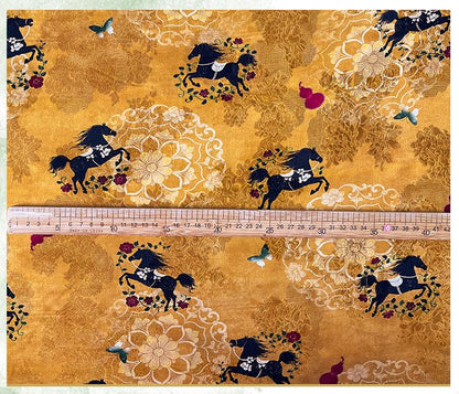 Tissu de soie jacquard motif cheval de rêve ��� Xiangyun Sha ��� Matelassage, Décoration intérieure, Grande largeur
