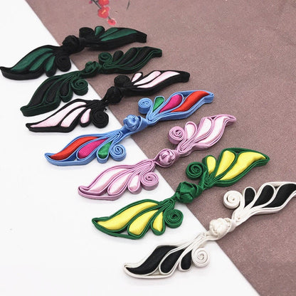 23 colors Leaves Handmade Sewing Fasteners Chinese Closure Knot Cheongsam Frog Buttons
