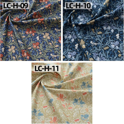 Tissu en coton style William Morris : imprimé Strawberry Thief