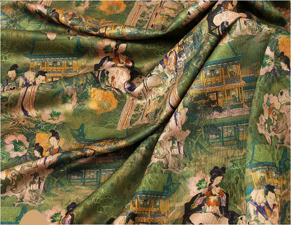 Floral Ladies Polyester Spandex Fabric: Silken Flow, 59" Wide