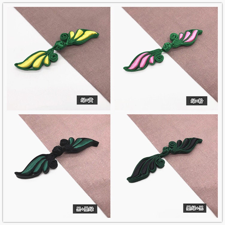 23 colors Leaves Handmade Sewing Fasteners Chinese Closure Knot Cheongsam Frog Buttons
