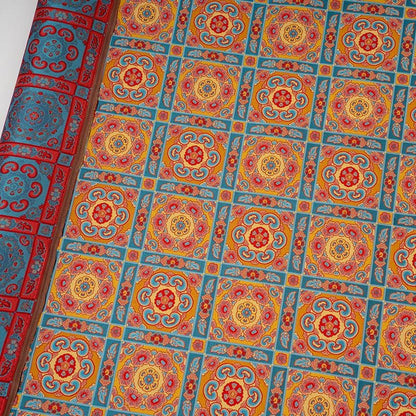 Tissu brocart à motifs floraux, motif Baoxiang, 150 cm de large