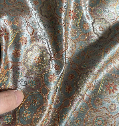 Zen Flower Brocade Fabric: 55" Wide Rayon Blend, Costume Decor