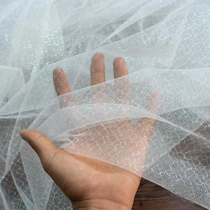 Tissu en maille dégradée laser, dentelle ajourée colorée, robe de bal, confection de poupées, couture, bricolage, au mètre