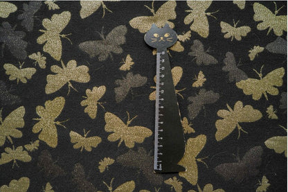 Gold Butterfly Jacquard Fabric: Embossed Woven Upholstery, Costume, Curtain, Bag, Dress (55"W)