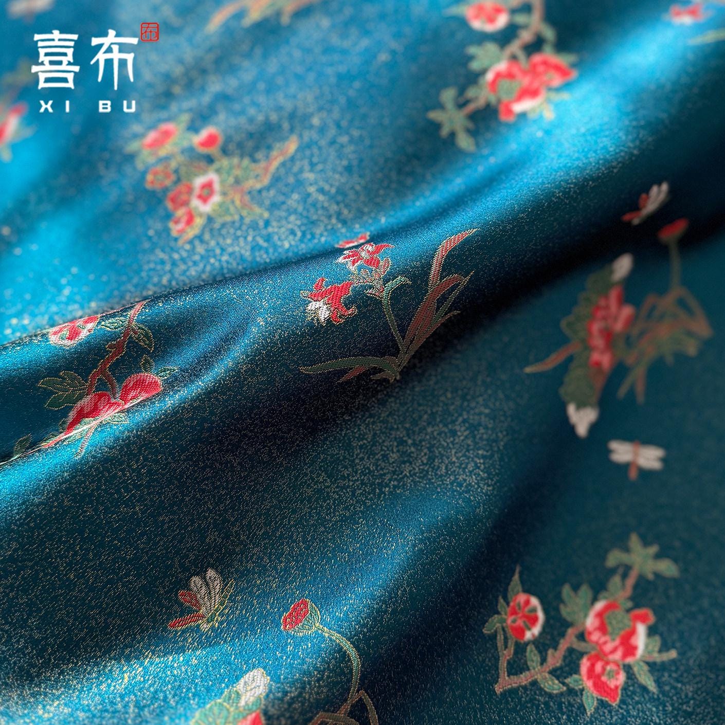 Gilded Orchid Brocade Fabric ��� Song Jin Silk, Traditional Chinese T