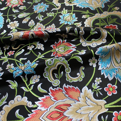 Floral Brocade Fabric: Chinese Mongolian Style, Upholstery & Sewing (29.5" Wide)