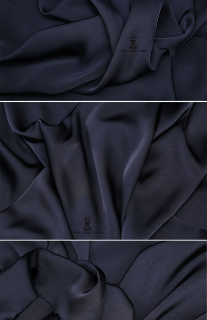 Tissu en satin de soie : couleurs unies, largeur 150 cm, tissu de luxe pour peignoir de mariage