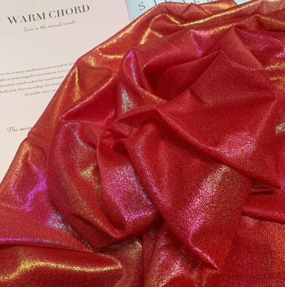 Holographic Linen Blend Fabric ��� Diamond Shi" Wide