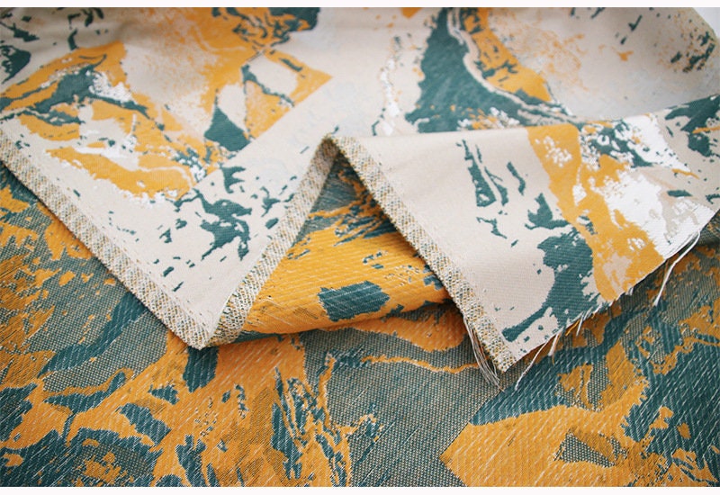 Modern Jacquard Fabric: Abstract Print Polyester, 1 Meter