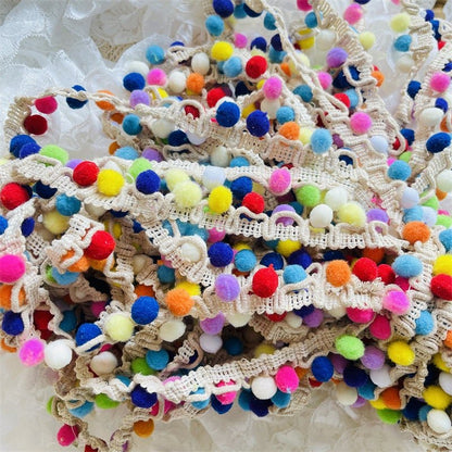 Colorful Pom Pom Trim: Shabby Chic Tassel Lace, DIY Decor - Poppylollipop
