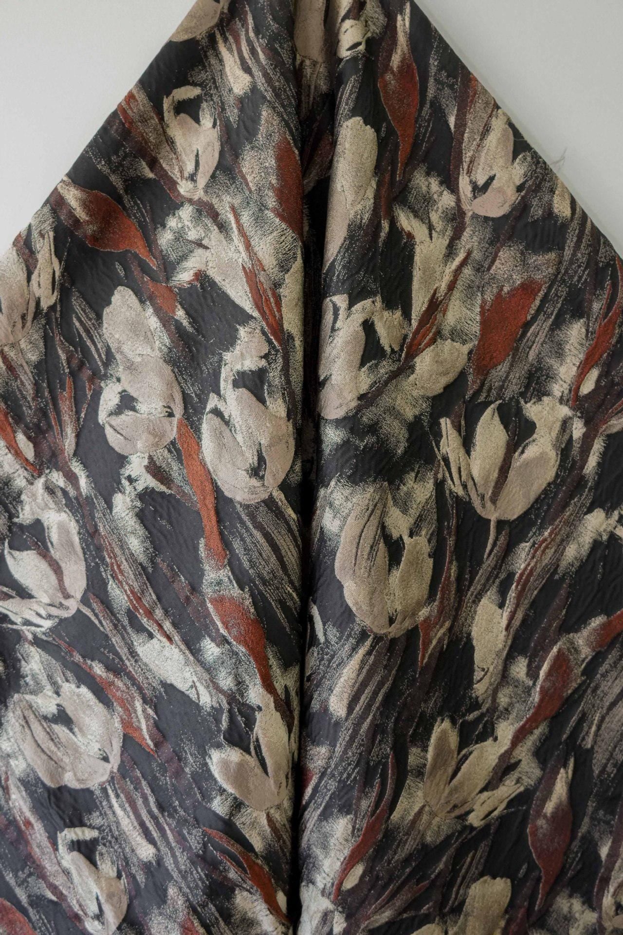 Tissu Jacquard Daisy : Ameublement et couture style rétro (57 po de largeur)