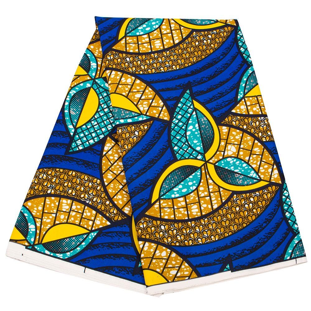 African Ankara Wax Print Fabric: Vibrant Colors, 6 Yards